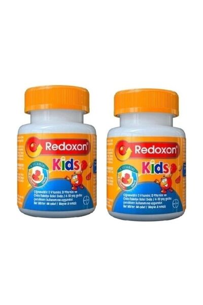 Redoxon Kids 60 Tablet 2 Kutu Çiğnenebilir Gummy I Çocuklar Için C Vitamini, ...