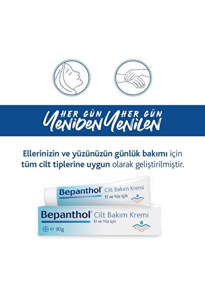 Bepanthol Cilt Bakım Kremi El ve Yüz Için 30 gr 2adet
