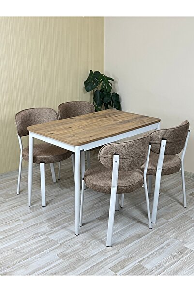DİLETTO 70x110 YEMEK MASA TAKIMI MUTFAK MASASI 4 KİŞİLİK MASA SANDALYE TAKIMI...
