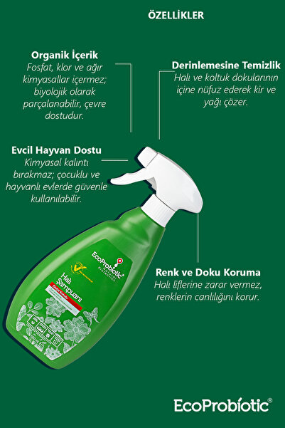 EcoProbiotic Halı Temizleme Şampuanı 500 ml | Organik, Leke & Kir Temizleyici