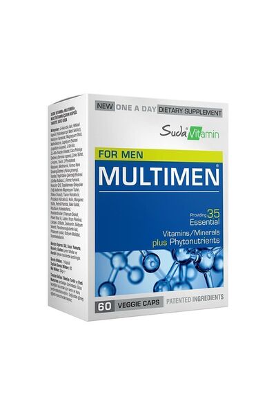 Suda Vitamin Multimen For Men Erkeklere Özel 35 Farklı Bileşen İçeren Takviye...