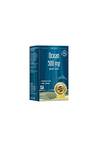 Orzax Ocean plus 500 mg fish oil 60 capsules - lemon flavored