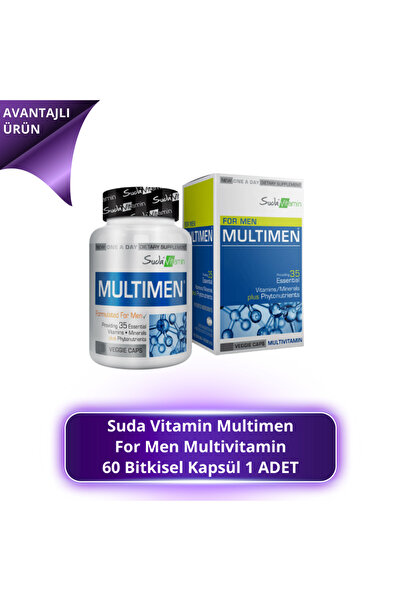 suda Vitamin Multimen For Men Multivitamin 60 Bitkisel Kapsül
