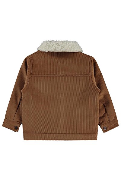 Civil Boys Fleece Lined Buttoned Velvet Jacket for Ages 6-9 - Brown 9-10 Years