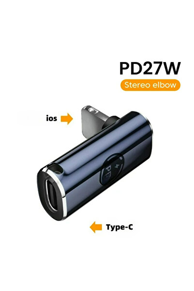 Choice محول ستيريو بزاوية 90 درجة من النوع C إلى Lightning، يدعم الشحن السريع...