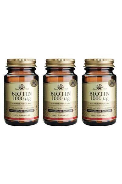 Solgar Biotin 1000 Mcg 50 Kapsül 3 Adet