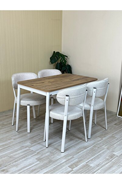 DİLETTO 70x110 YEMEK MASA TAKIMI MUTFAK MASASI 4 KİŞİLİK MASA SANDALYE TAKIMI...