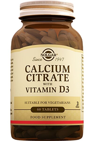Solgar Calcium Citrate Vitamin D3 60 Tablet (kalsiyum Sitrat)