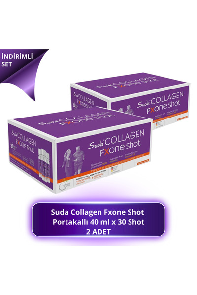 Suda Collagen كولاجين فكسون شوت بنكهة البرتقال 40 مل × 30 حبة - برائحة البرتق...