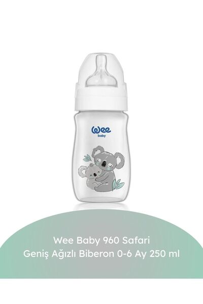 Wee Baby 960 Safari Geniş Ağızlı Biberon 0-6 Ay 250 ml