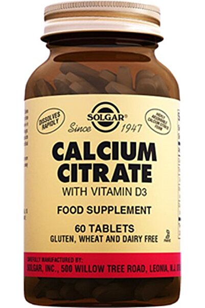 Solgar Calcium Citrate With Vitamin D3 60 Tablet