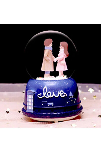 Tohana Sevgililer Günü Büyük Aşk Orta Boy Kar Küresi Işıklı Müzikli Püskürtme...