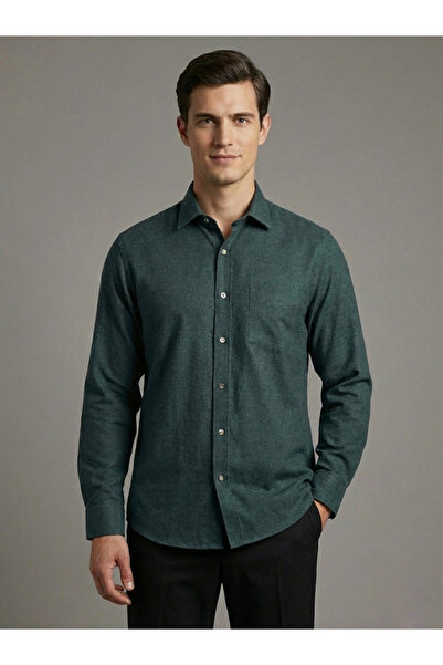 DCN Klasik Kesim Kışlık Yün Gömlek-2603