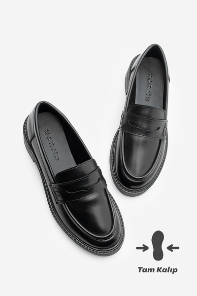 Marjin Dámská mokasínová obuv Daily Classic Boty Casual Moccasin Fondle černá