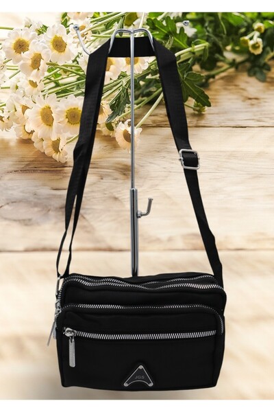 OEM Women's shoulder bag R88014, adjustable strap, BLACK