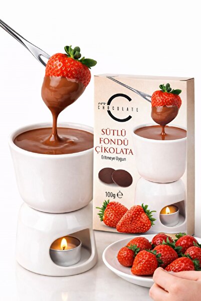 DEEMBRO Fondü Çikolatası Sütlü 100 gr 1.kalite Kuvertür Pul Çikolata Sadece Ç...