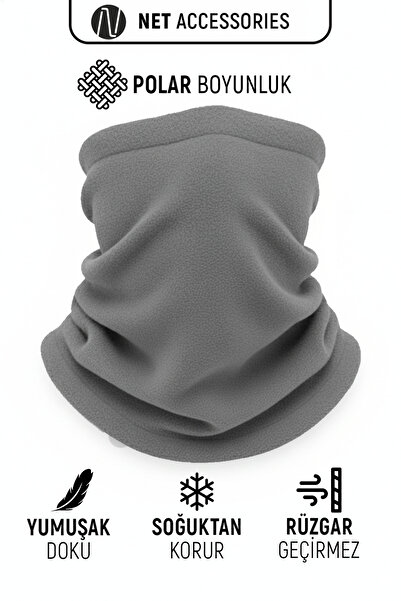 Net Tekstil ياقة عنق حرارية رمادية اللون مقاومة للبرد للجنسين، مصنوعة من القط...