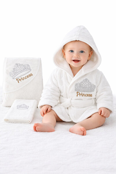 Baby Shez طقم مناشف رداء حمام للأطفال حديثي الولادة مصنوع من القطن بنسبة 100%...