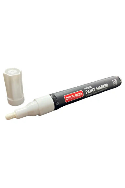 Modellino 1 Adet Beyaz Paint Marker Open İmza Plastik Cam Metal Tekstil Ahşap...