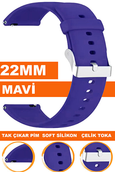 COBRA Xiaomi Mi Watch S1-S2 Yuvarlak Kasa Uyumlu 22mm Silikon Saat Kordonu Ka...