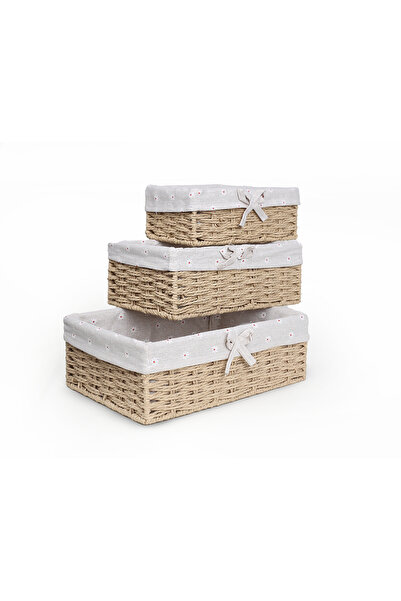 Generic مجموعة سلال تخزين وتنظيم أنيقة وعملية مكونة من 3 قطع