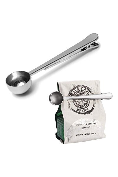 Kitchen Design Lab Klipsli Kahve Ölçeği Yaylı Paslanmaz Çelik, 10 ml Kaşıklı