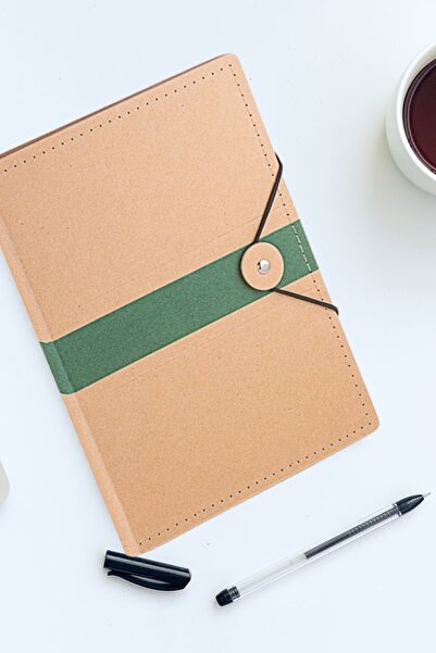 EGESTA دفتر ملاحظات بغلاف صلب من الورق المعاد تدويره مع غلاف مرن مقاس 23 × 16...