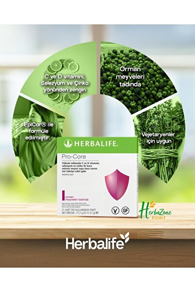 Herbalife Pro-Core Bağışıklık Sistemini Destekleyen Vitamin ve Mineral Takviy...
