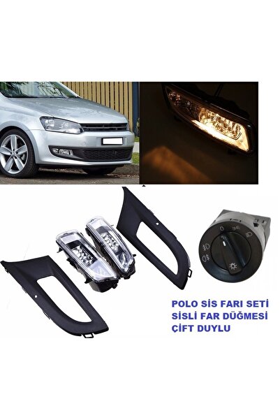 Genel Markalar Vw polo 6r sis lambası farı ve far sis anahtarı çift duylu çer...