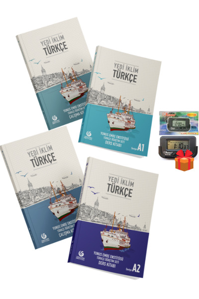 Yunus Emre Enstitüsü Seven Climates Turkish Teaching Set (A1 - A2) Textbook a...