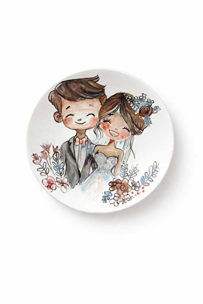 Jasmine Plate, Handmade, Patterned, Nature, Wall Decoration, Special Design