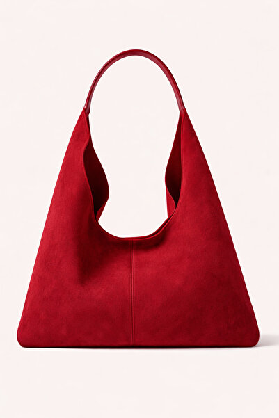 HBS Bag Red Suede Shoulder Bag 1500