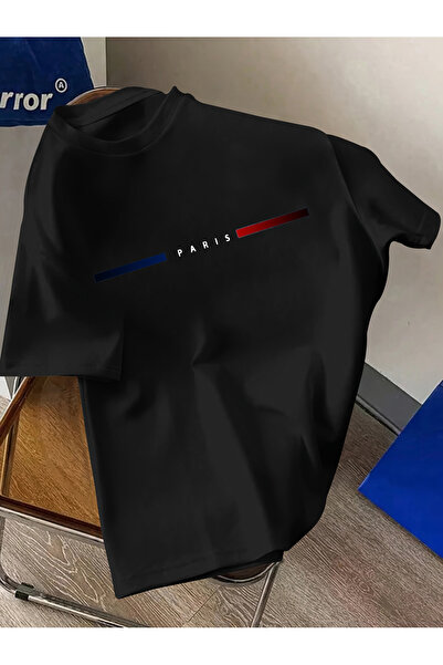 Let's Wear تيشيرت باريس بنمط عادي مصنوع من القطن بنسبة 100% للرجال