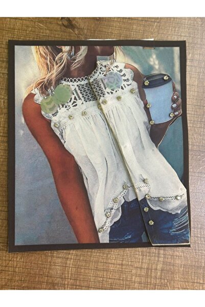 Gönülden Tasarım 23x18 cm 3D vez od kamenih perli, ženska vizuelna aplikacija...