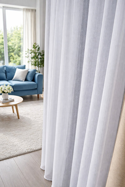 MİR ŞANTÜK TÜL 1/3 ŞIK PİLELİ PERDE YIKANABİLİR AGIR GREMAJLI KALIN İPLİK