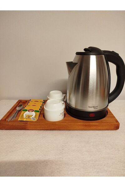 AR&MA WOOD 10 قطع صينية تقديم غلاية، صينية تقديم الفندق، قاعدة أكواب الشاي، ص...