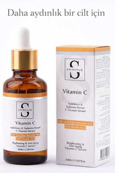 SHINEHUB C Vitamini Serum Aydınlatıcı & Yaşlanma Karşıtı & Antioksidan 10% C ...