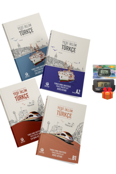 Yunus Emre Enstitüsü Seven Climates Turkish Teaching Set (A2 - B1) Textbook a...