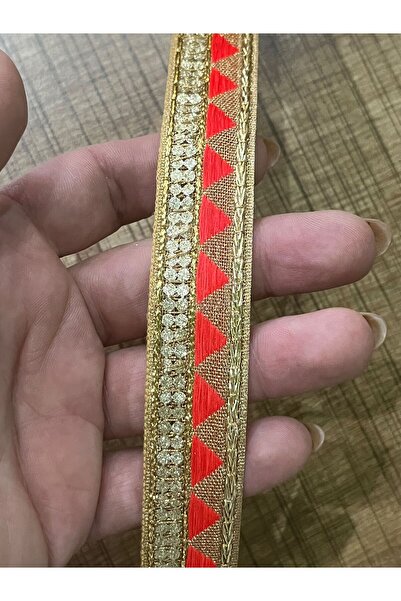Gönülden Tasarım 2.5 cm Wide Embroidered Indian Fabric Ribbon Sewing Accessor...