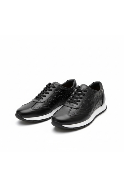 Martinetto حذاء رجالي كاجوال من الجلد الأسود