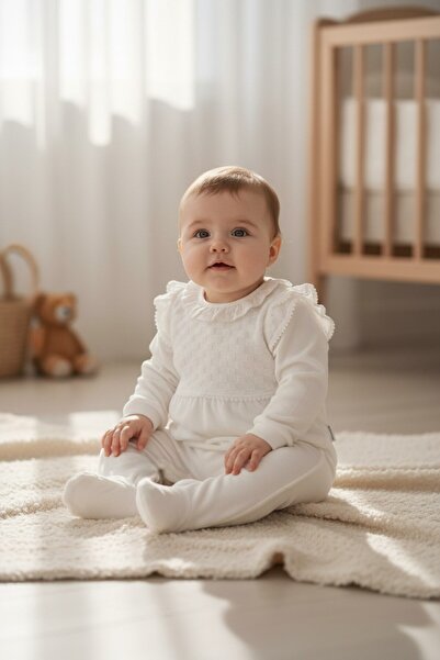 Babydola Babydoıla Velvet Footed Romper with Snap Fasteners on the Back