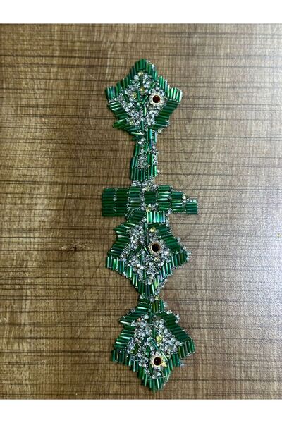 Gönülden Tasarım 21x6 cm Dekorativna aplikacija od kamena i perli za peglanje...