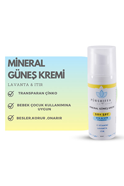 Pürshiffa MİNERAL GÜNEŞ KREMİ (50+SPF) 50 ml