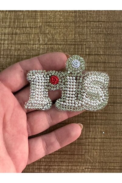 Gönülden Tasarım 7x5 cm peglani vezeni šivaći dodatak sa nečistim natpisom