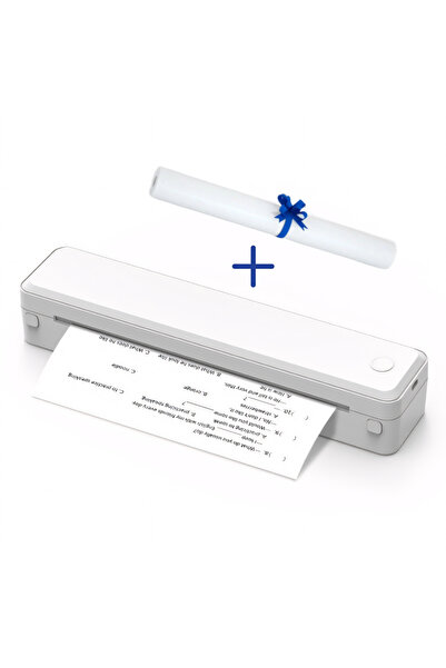 HYDER Imprimantă termică + 1 rola cadou, utilizează hartie tatuaje, coli A4 s...