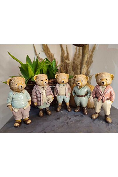 Gardenya Teddy Bear Koleksiyonu Ayıcık Biblo Takımı ( 5 Parça)