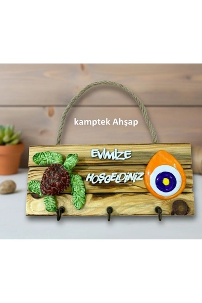 kamptek kamp teknolojisi KampTek Ahşap Kapı Duvar Süsü Askı İpli  Anahtarlık ...