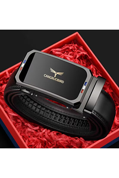 KUMİ Premium Raylı Paslanmaz Çelik Toka Hakiki Deri Otomatik Erkek Kemer Lüks...