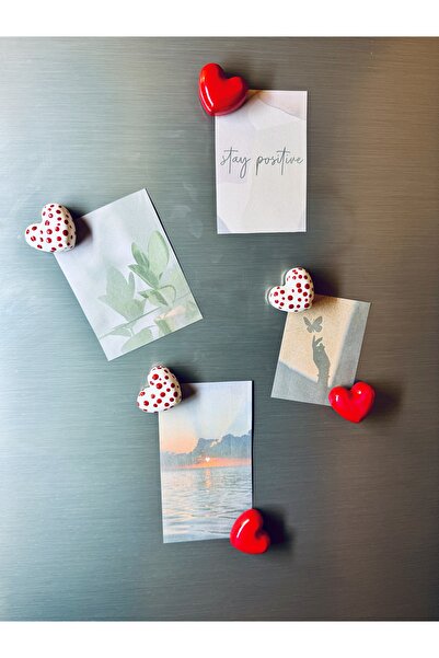 Gamy Crafts Magnet - Buzdolabı Magneti - Buzdolabı Süsü - 6’lı Kalpli Magnet ...