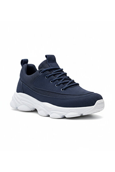 BESKAR Чорні замшеві чоловічі кросівки на високій підошві - Повсякденне спорт...